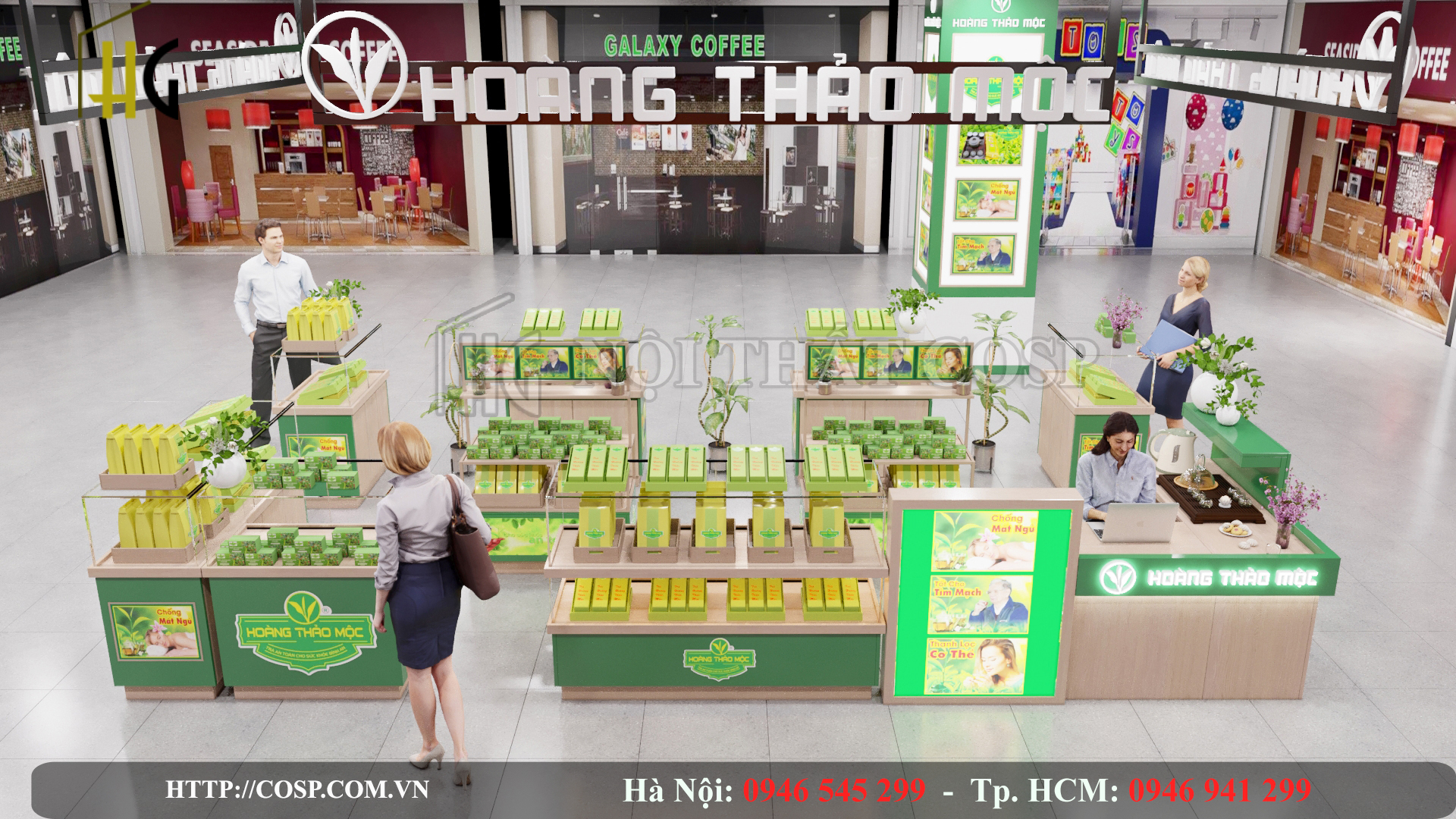 Thiết Kế Kiot Trà Thảo Mộc - Chị Dung - Eco Green - Nguyễn Xiển